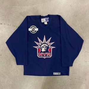 Vintage NHL New York Rangers CCM Center Ice Blank Practice Jersey Size L